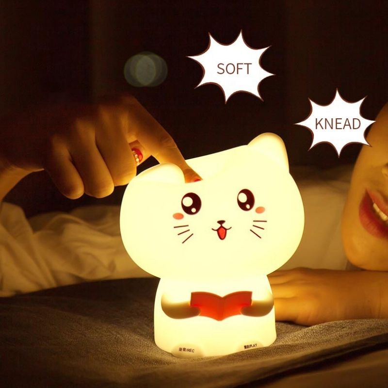 Dww-veilleuse Portable Led Pour Enfants : Lampe Chat Multicolore En  Silicone, Blanc Chaud Et Respiration En 7 Couleurs, Alimente Par Une Pile,  Lumire