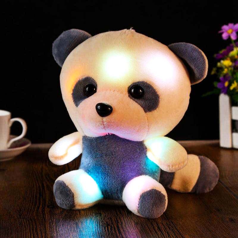 peluche ours - veilleuse enfants - LED - batterie - multicolore -  coffre-fort bébé 24x25cm