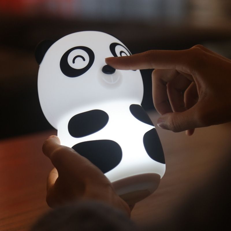 Veilleuse enfant LED PANDA en polypropylène blanc et noir - Keria