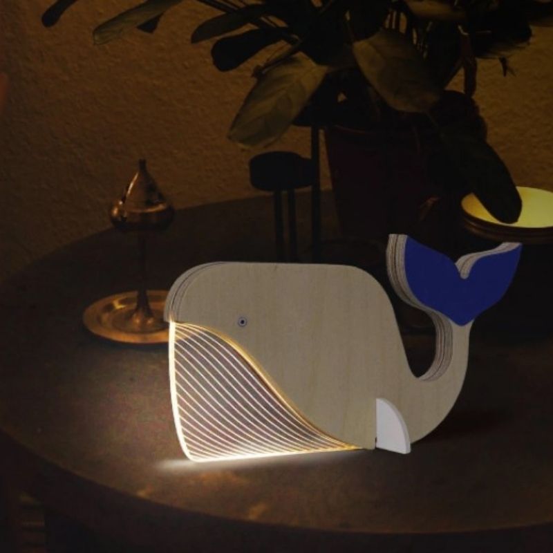 Lampe veilleuse Lily la Baleine - Les énergies positives