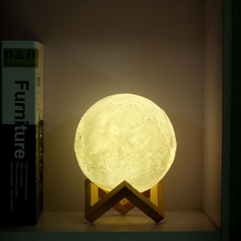 Lampe veilleuse à poser pleine lune 15 cm - Beige clair - Kiabi - 29.99€
